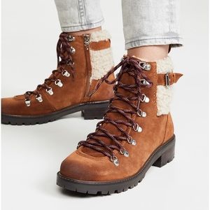 Worn twice Sam Edelman Tenlee Suede Sherpa Boots